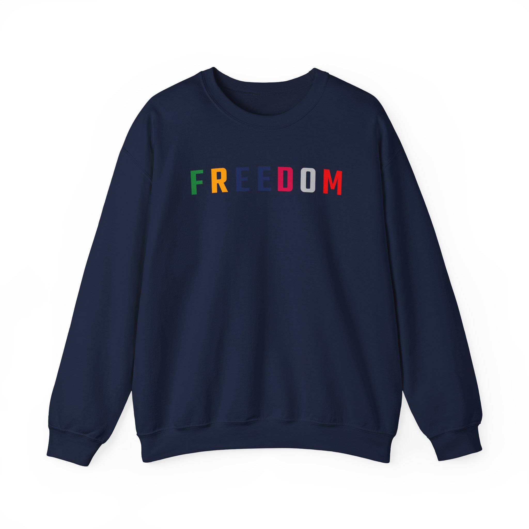 Freedom Crewneck Sweatshirt — "Freedom" Front & Raised Fist Back (Since 1776) - Image 57
