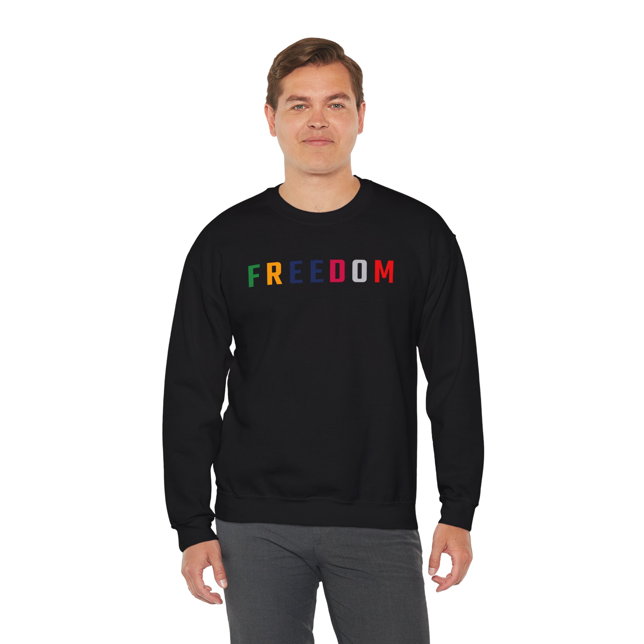 Freedom Crewneck Sweatshirt — "Freedom" Front & Raised Fist Back (Since 1776) - Image 17
