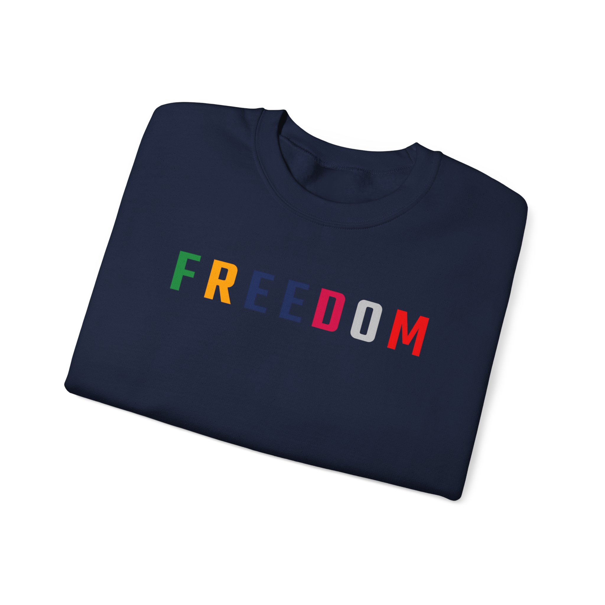 Freedom Crewneck Sweatshirt — "Freedom" Front & Raised Fist Back (Since 1776) - Image 59