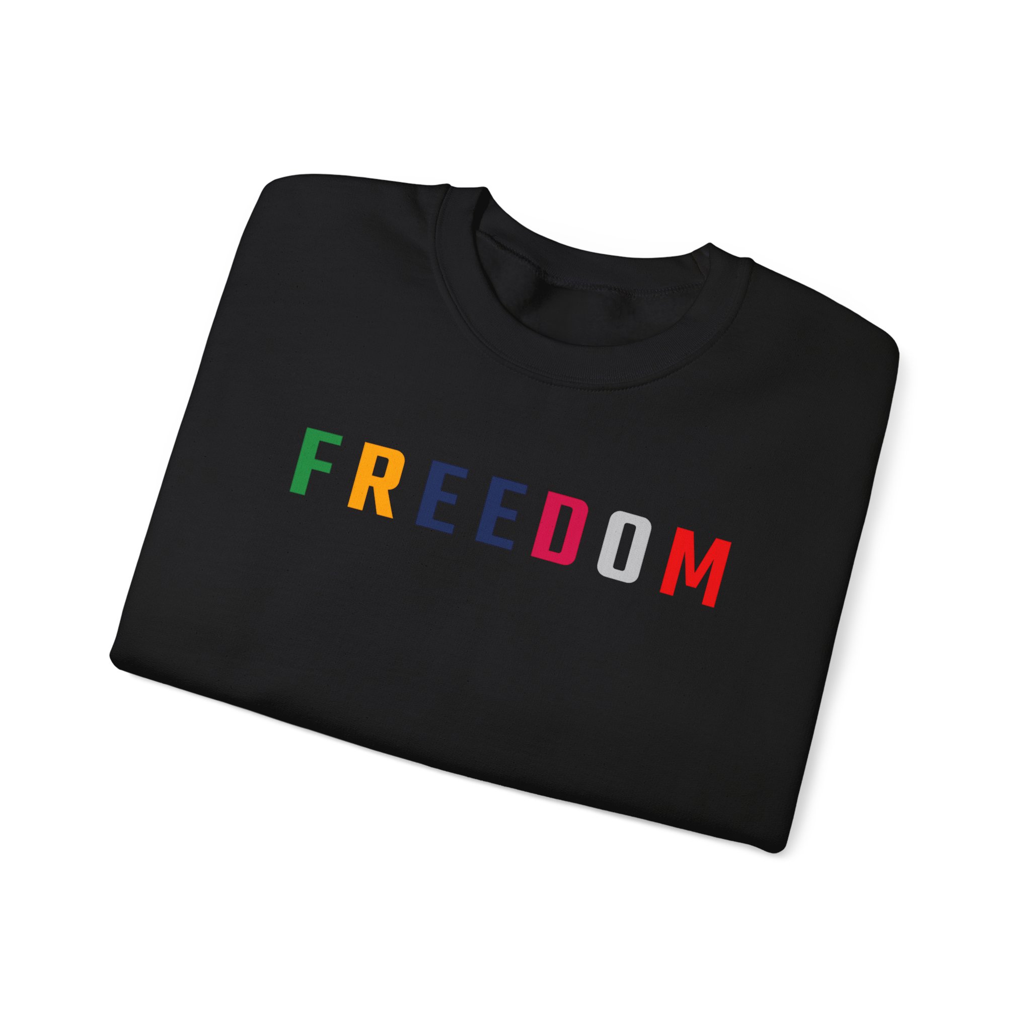 Freedom Crewneck Sweatshirt — "Freedom" Front & Raised Fist Back (Since 1776) - Image 14