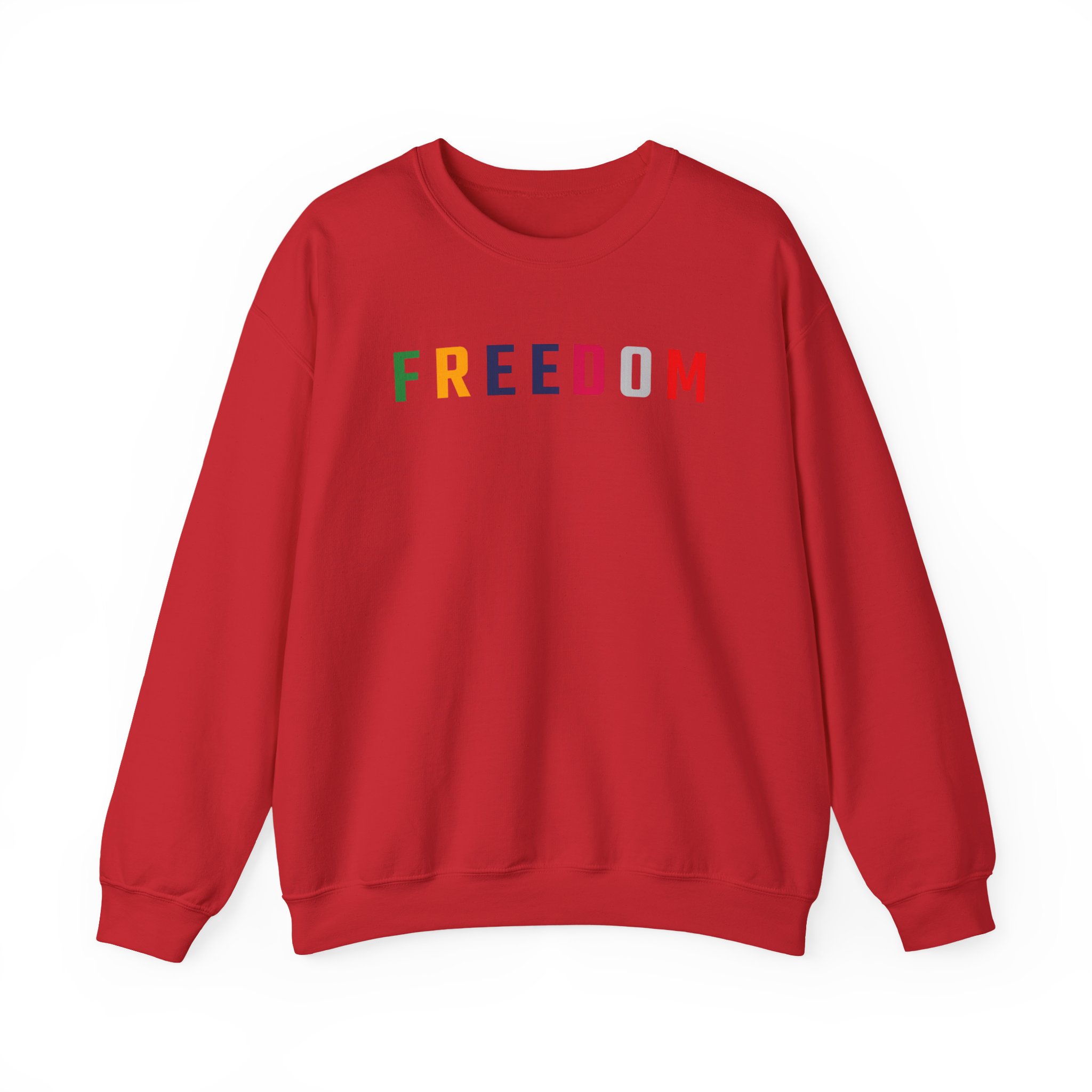 Freedom Crewneck Sweatshirt — "Freedom" Front & Raised Fist Back (Since 1776) - Image 68