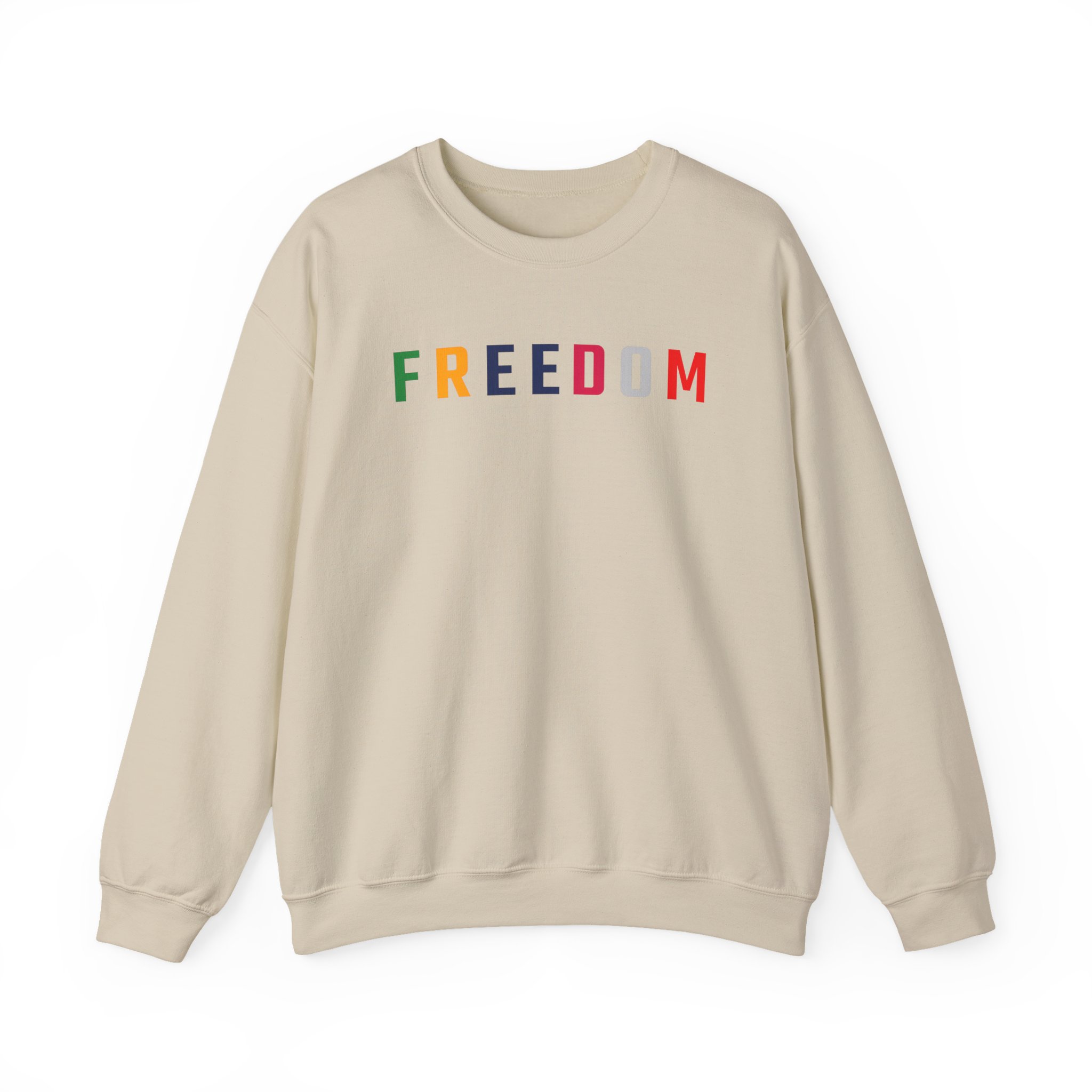 Freedom Crewneck Sweatshirt — "Freedom" Front & Raised Fist Back (Since 1776) - Image 35
