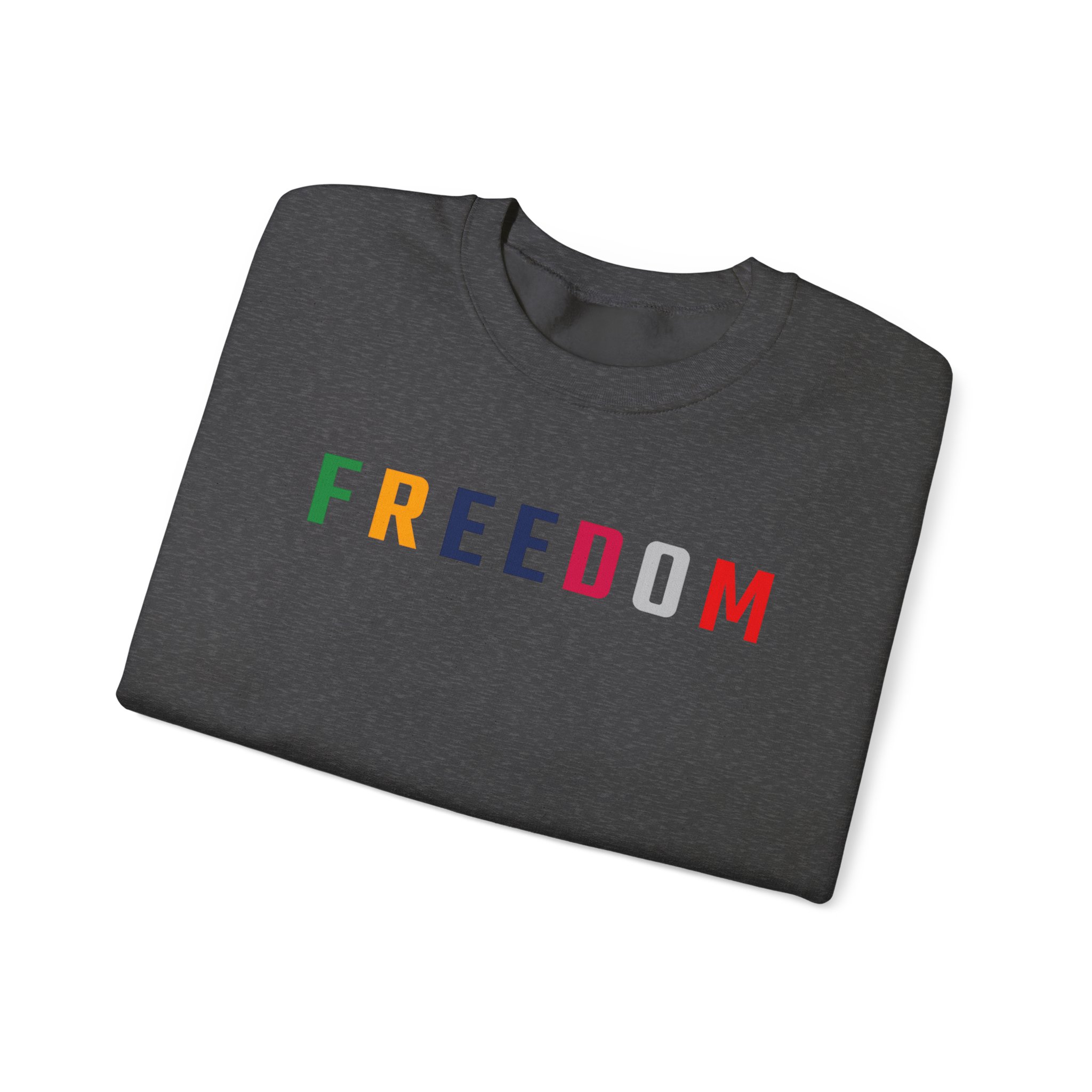 Freedom Crewneck Sweatshirt — "Freedom" Front & Raised Fist Back (Since 1776) - Image 3