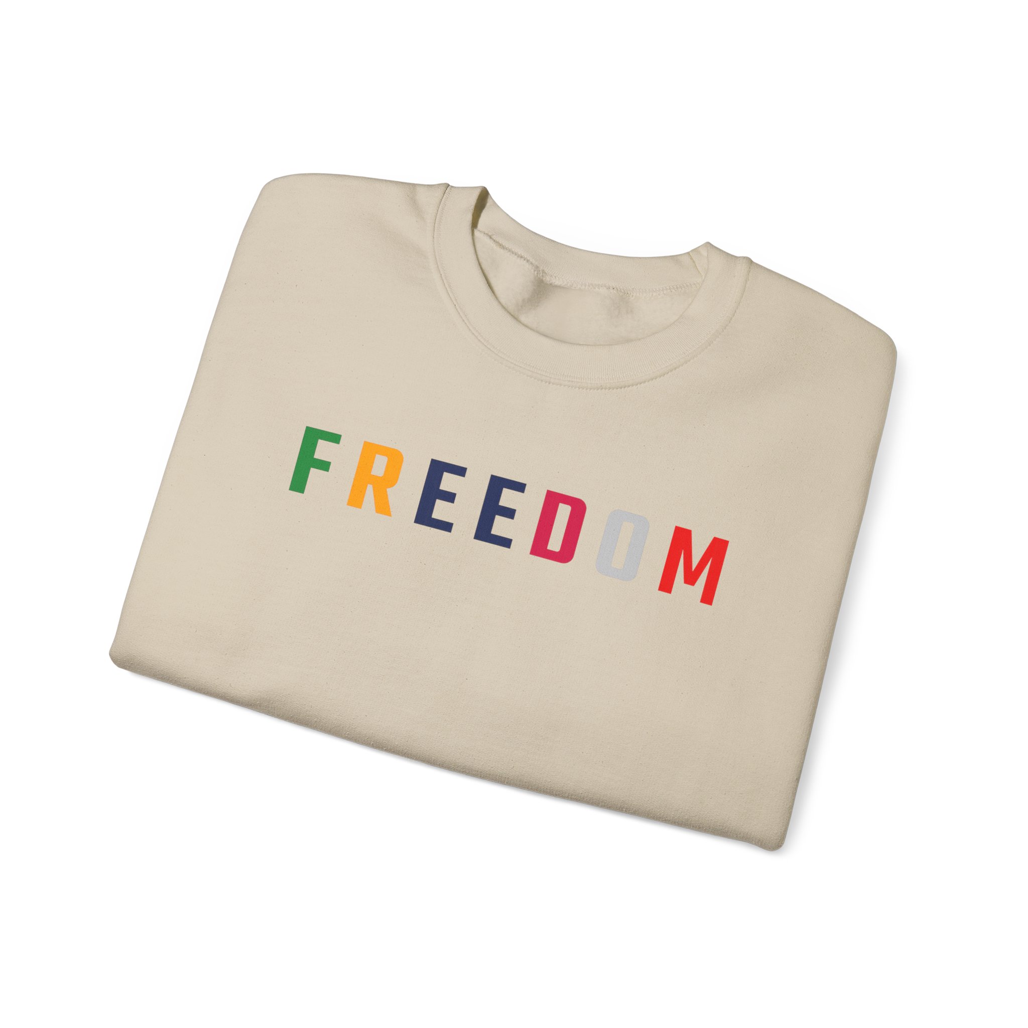 Freedom Crewneck Sweatshirt — "Freedom" Front & Raised Fist Back (Since 1776) - Image 37
